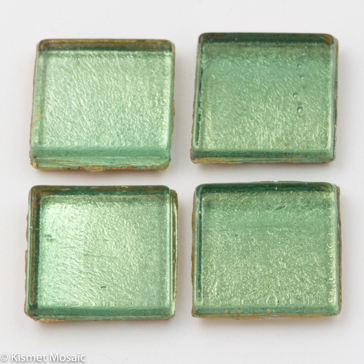 FL8 - Spring Green, 15mmFoil tile - Kismet Mosaic - mosaic supplies