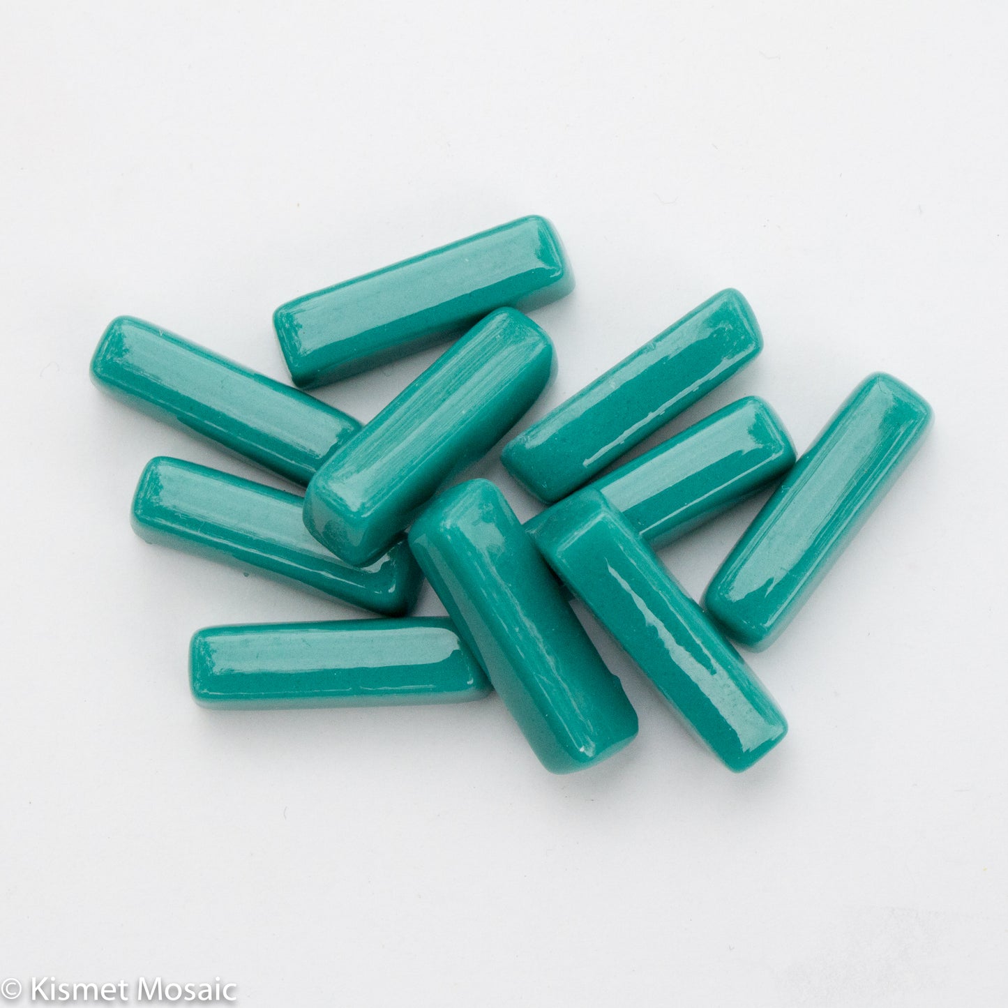 615-g - Teal Green - Mini-Rectangles, MiniRectangle tile - Kismet Mosaic - mosaic supplies