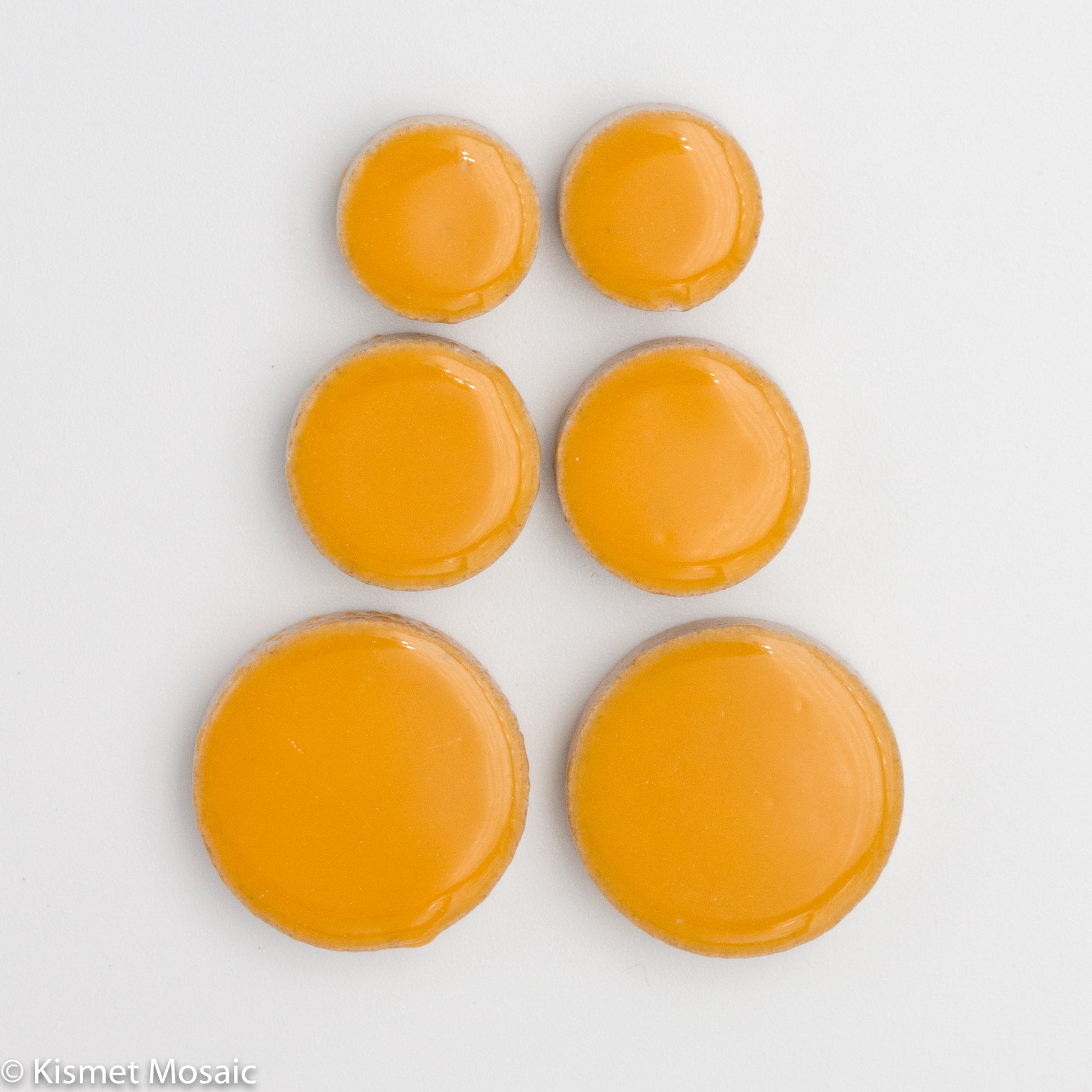 cr-Yellow Round, CeramicRound tile - Kismet Mosaic - mosaic supplies