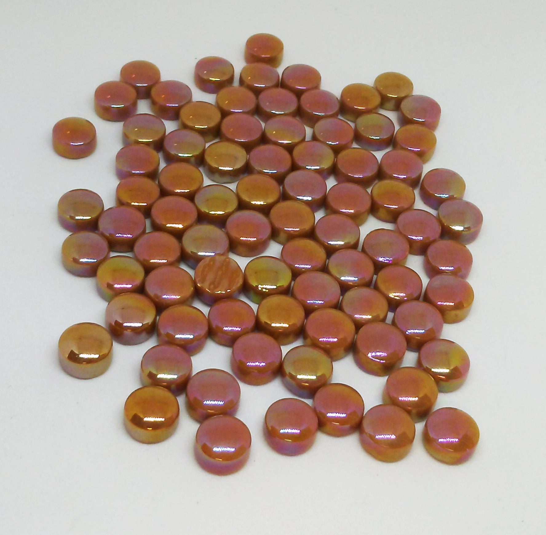 395-i Rum, BelliButtonIrid tile - Kismet Mosaic - mosaic supplies