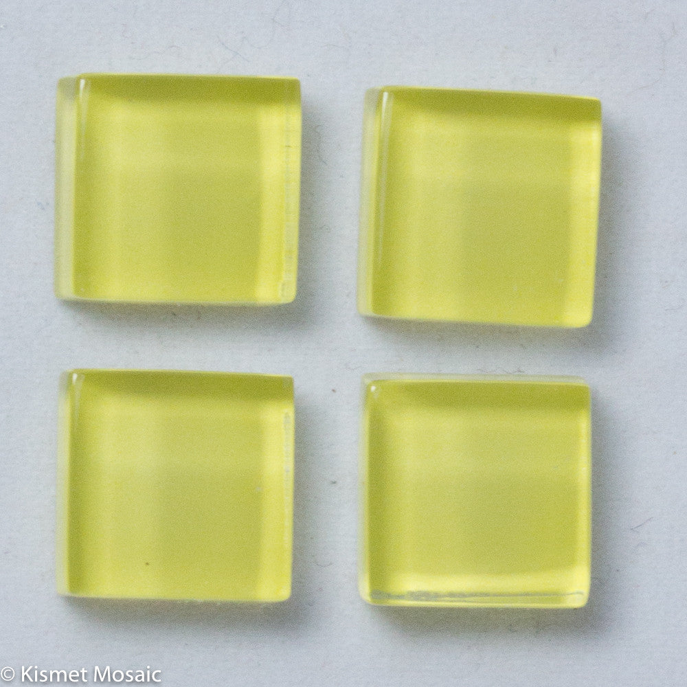 k110 - Pastel Yellow, Krystal 10mm tile - Kismet Mosaic - mosaic supplies