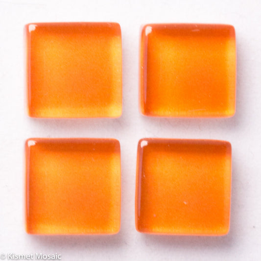 k118 - Orange, Krystal 10mm tile - Kismet Mosaic - mosaic supplies