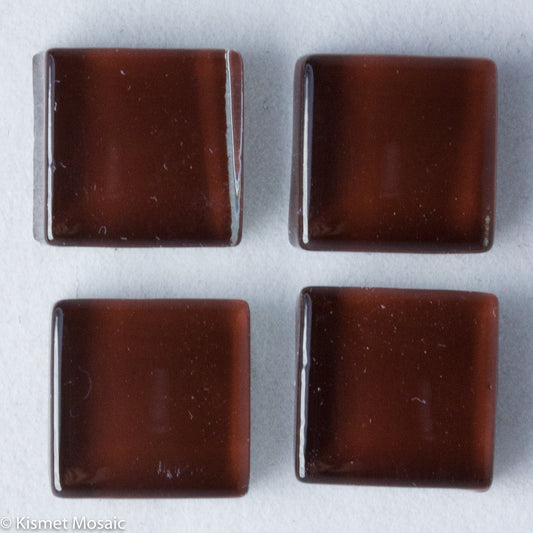 k125 - Chocolate, Krystal 10mm tile - Kismet Mosaic - mosaic supplies