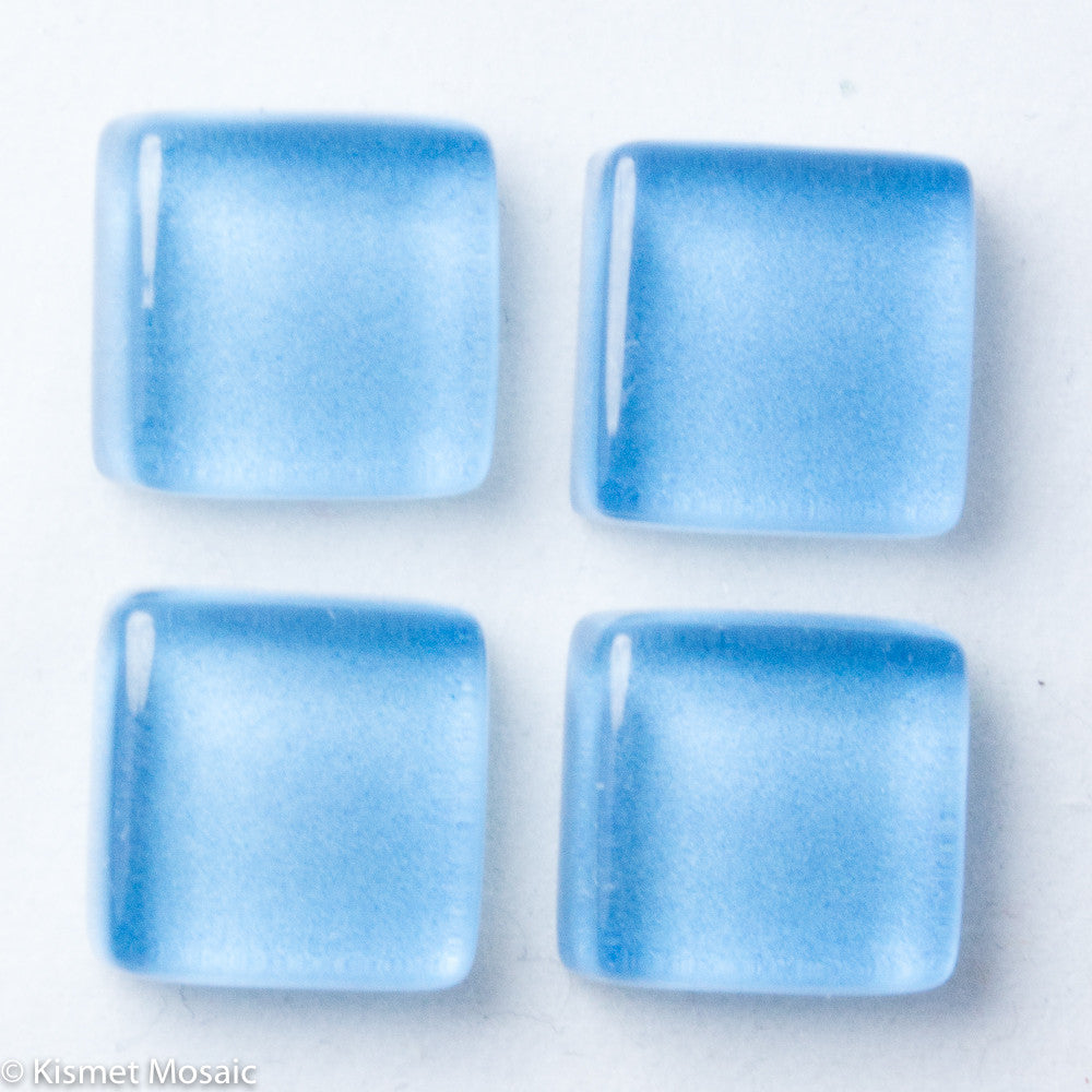 k163 - Cornflower Blue, Krystal 10mm tile - Kismet Mosaic - mosaic supplies