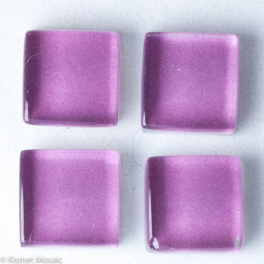 k195 - Mauve, Krystal 10mm tile - Kismet Mosaic - mosaic supplies