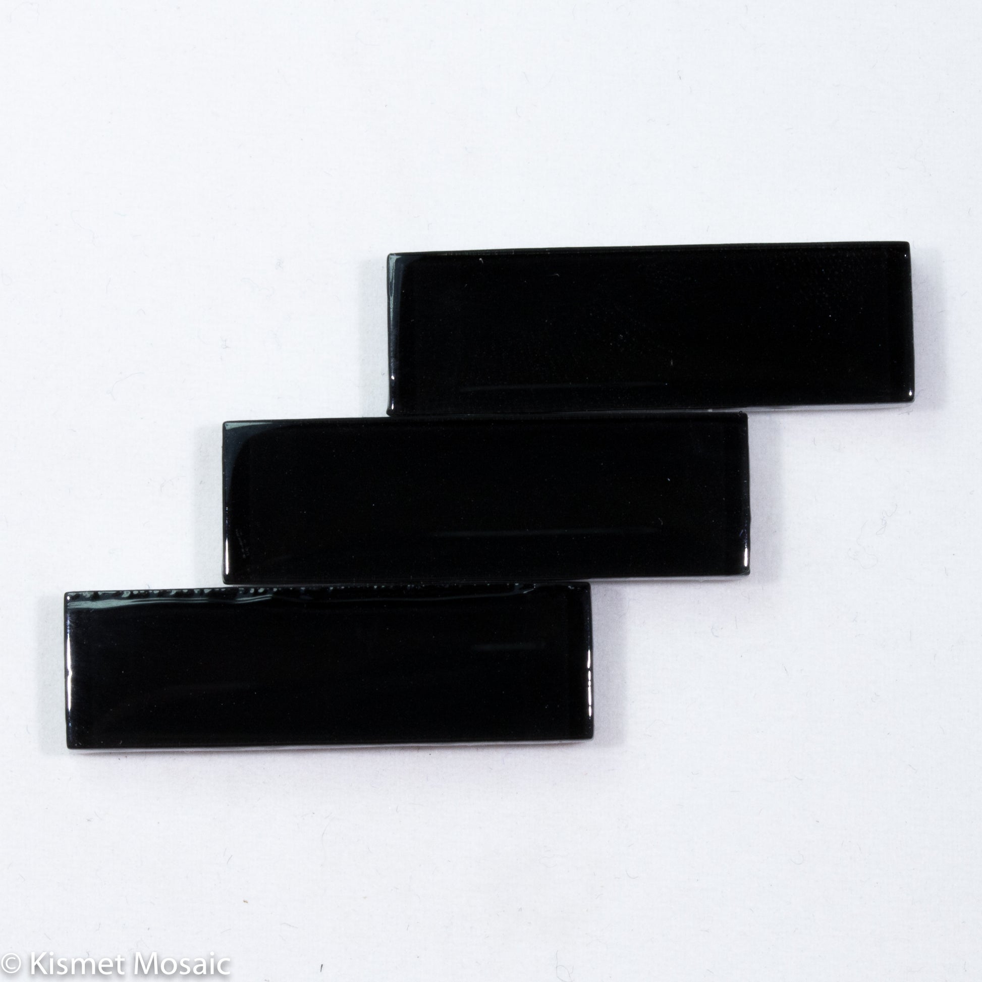 k508 - Black, KrystalRectangle tile - Kismet Mosaic - mosaic supplies