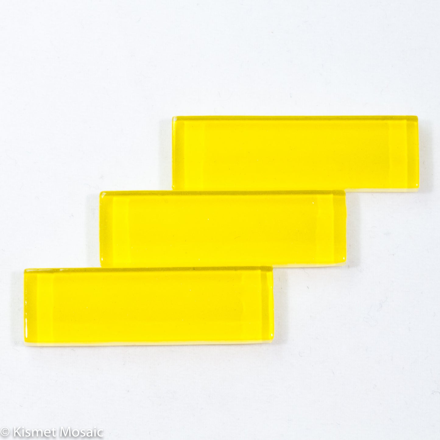 k513 - Yellow, KrystalRectangle tile - Kismet Mosaic - mosaic supplies