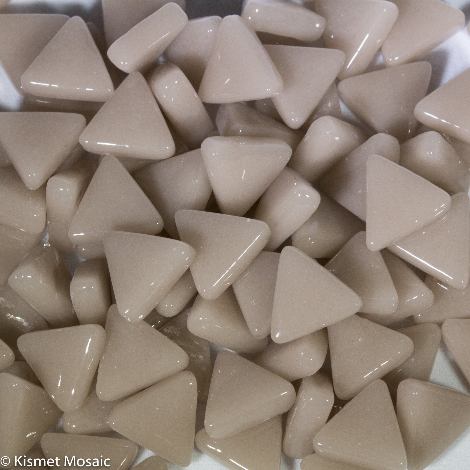 746-g - Taupe Triangle, TriangleGloss tile - Kismet Mosaic - mosaic supplies